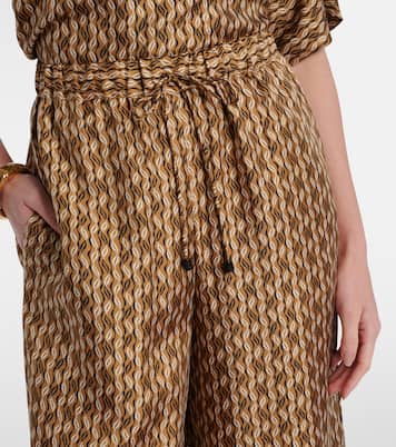 Pantalon ample Clarino imprimé en soie | Max Mara
