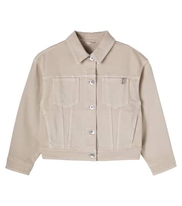 Chaqueta de denim con cuentas Monili | Brunello Cucinelli Kids