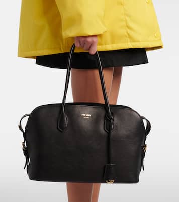 Large leather tote bag | Prada
