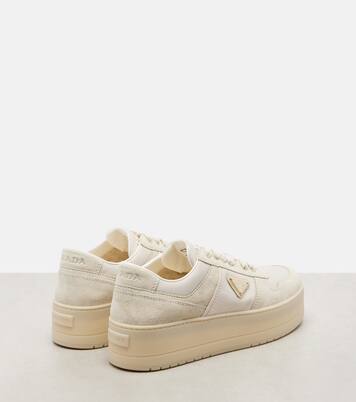 Sneakers Downtown Bold in Re-Nylon e suede | Prada
