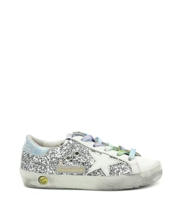 Zapatillas Superstar de piel y glitter | Golden Goose Kids