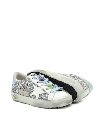 Zapatillas Superstar de piel y glitter | Golden Goose Kids