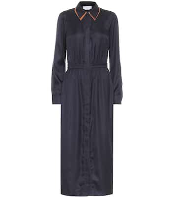 Abito midi Lowell in twill di seta | Gabriela Hearst