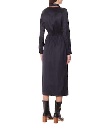 Abito midi Lowell in twill di seta | Gabriela Hearst