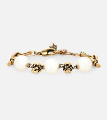 Pulsera de cadena con perlas sintéticas | McQueen