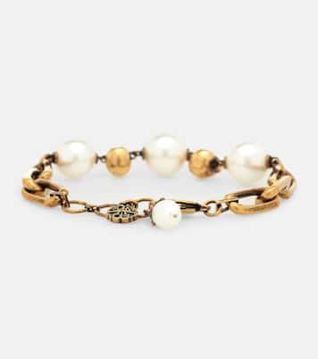 Pulsera de cadena con perlas sintéticas | McQueen
