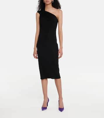 One-shoulder jersey midi dress | Tom Ford