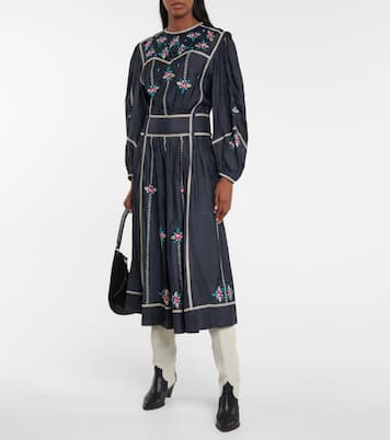 Caroline embroidered silk midi dress | Isabel Marant