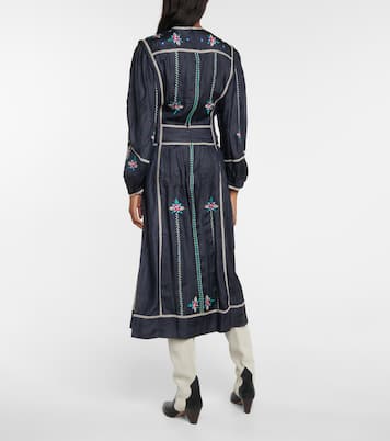 Caroline embroidered silk midi dress | Isabel Marant