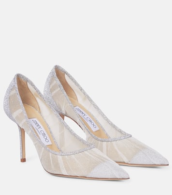Pumps Love 85 in tulle con glitter | Jimmy Choo