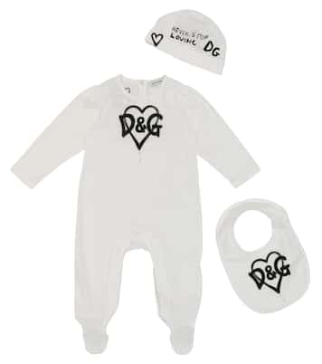 Bebé - set de body, babero y gorro estampados | Dolce&Gabbana Kids