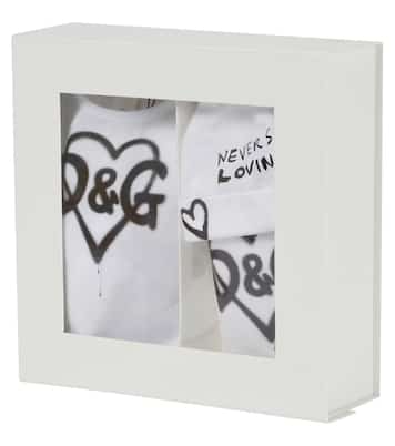 Bebé - set de body, babero y gorro estampados | Dolce&Gabbana Kids