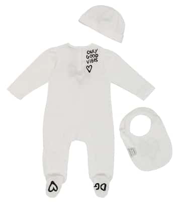Bebé - set de body, babero y gorro estampados | Dolce&Gabbana Kids