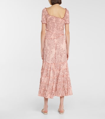Vestido midi Soledad floral | Poupette St Barth