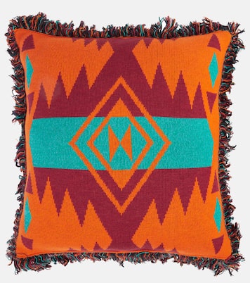 Icon wool-blend jacquard cushion | Alanui
