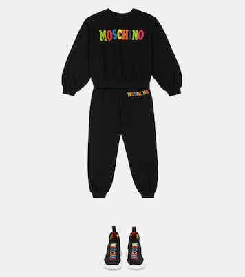Logo sweatshirt and sweatpants set | Moschino Kids