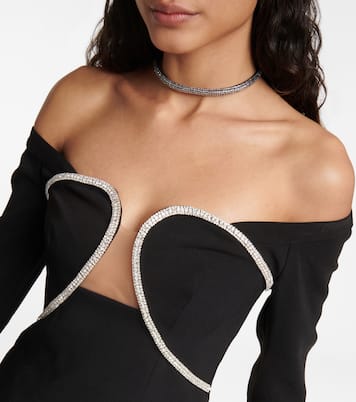Embellished strapless top | Self-Portrait