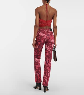 Bedruckte High-Rise Straight Jeans | Etro