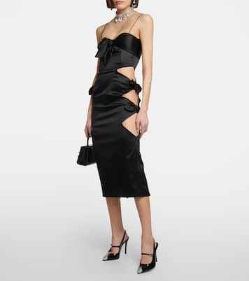 Cut-out silk-blend midi dress | Alessandra Rich