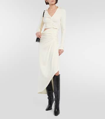 Cutout crêpe midi dress | Off-White