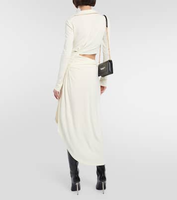 Cutout crêpe midi dress | Off-White