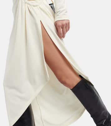 Cutout crêpe midi dress | Off-White