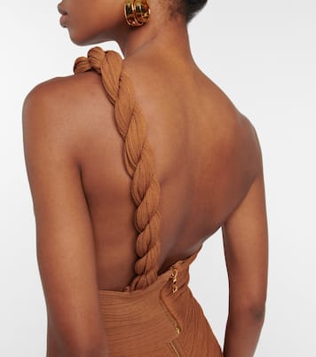 Twisted one-shoulder cutout top | Balmain