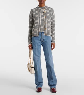 Cárdigan en bouclé de lana con GG | Gucci