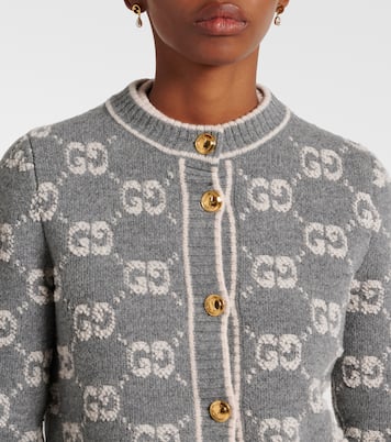 Cárdigan en bouclé de lana con GG | Gucci