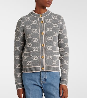 Cárdigan en bouclé de lana con GG | Gucci