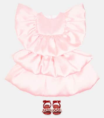 Tiered satin dress | Caroline Bosmans