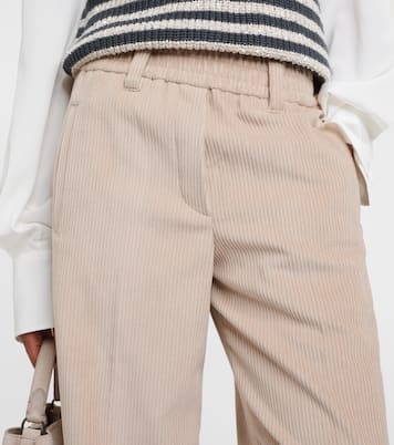 Pantalones anchos de pana de algodón | Brunello Cucinelli