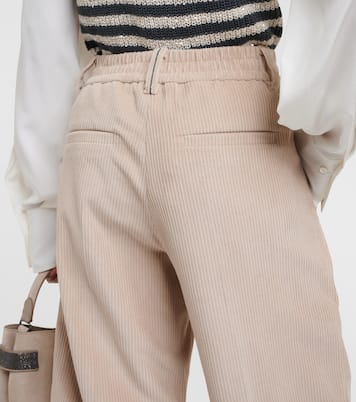 Pantalones anchos de pana de algodón | Brunello Cucinelli
