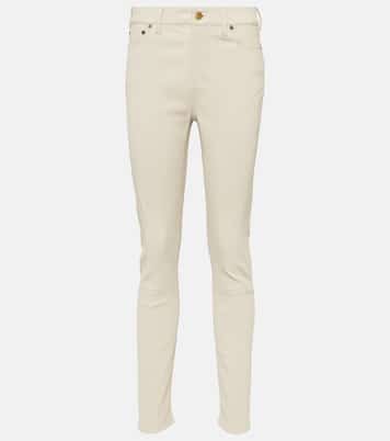 High-rise skinny leg leather pant | Polo Ralph Lauren