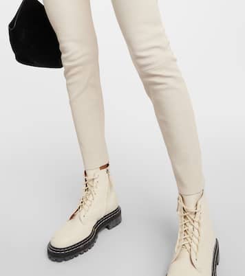 High-rise skinny leg leather pant | Polo Ralph Lauren