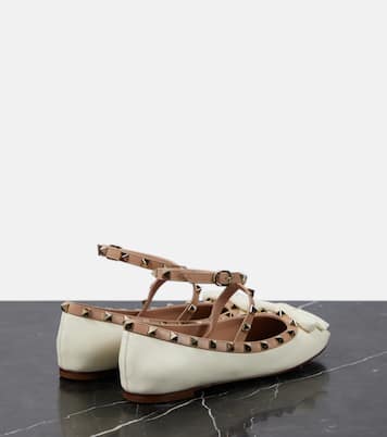 Ballerinas Rockstud aus Leder | Valentino Garavani