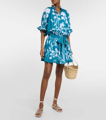 Vestido corto Majorelle de popelín de algodón | Juliet Dunn