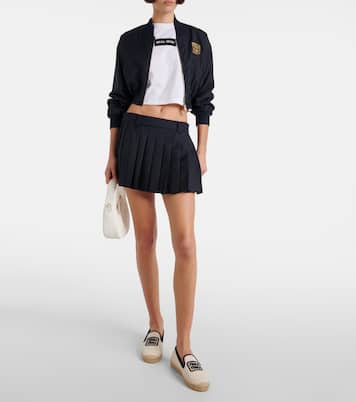 Espadrillas in drill con logo | Miu Miu
