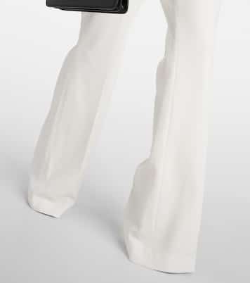 Pantalones flared de crepé con tiro alto | Balmain