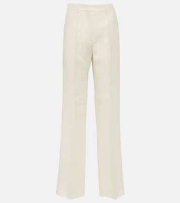 Weite High-Rise-Hose aus Wolle und Seide | Valentino