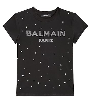 Verziertes T-Shirt aus Baumwoll-Jersey | Balmain Kids