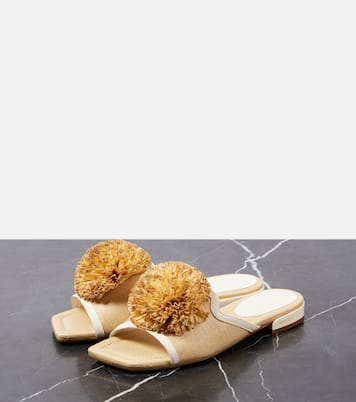 Sandali Nako in rafia con pelle | Jimmy Choo