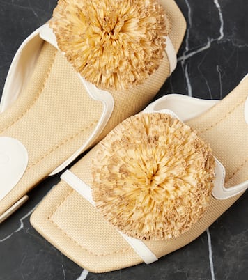 Sandali Nako in rafia con pelle | Jimmy Choo