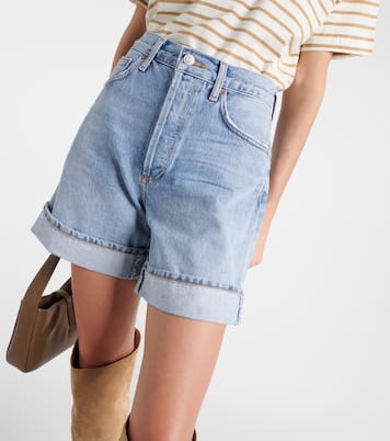 Dame high-rise denim shorts | Agolde