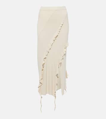Asymmetric ruffled midi skirt | Acne Studios
