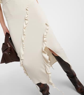 Asymmetric ruffled midi skirt | Acne Studios