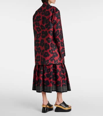 Blazer doppiopetto con stampa floreale | Dries Van Noten