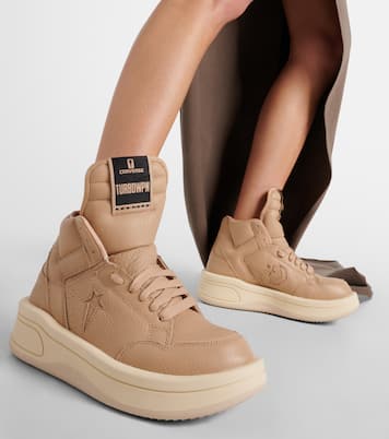 x Converse Turbowpn leather platform sneakers | Rick Owens