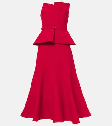 Corset wool and silk midi dress | Roland Mouret