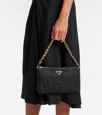 Schultertasche Mini aus Re-Nylon mit Leder | Prada